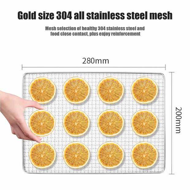 6/8 Trays Food Dehydrator Stainless Steel Machine 400W Household vegables Fruit Freeze Dryer With Timer LED intelligence