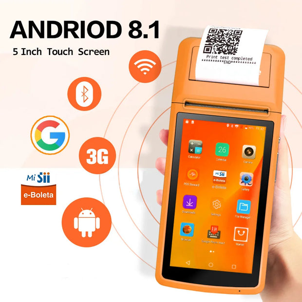 Android PDA NFC POS Receipt Bill Thermal Mobile Printer 58mm Wireless Handheld Terminal PDA Camera Mobile Devices