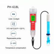Digital 2 in1 PH Temperature Water Quality Tester Backlight Hydroponics PH Meter for Swimming Pool Aquarium Measuring Instrument