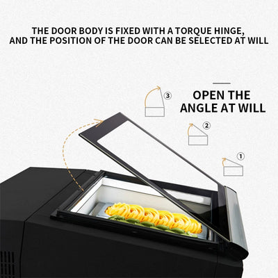 3-tray Ice Cream Display Cabinet Desktop Direct Cooling Ice Display Freezer Small Ice Cream Cabinet