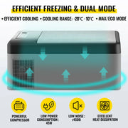 SucceBuy 15L Small Fridge Portable Car Freezer 12V/24V Mini Refrigerator Compressor Cooler for Traveling Camping Outdoor