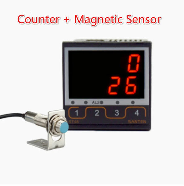 4 Digit Intelligent Industrial Counter Electronic Digital Display Running Water Conveyor Belt Counting Infrared Automatic Sensor