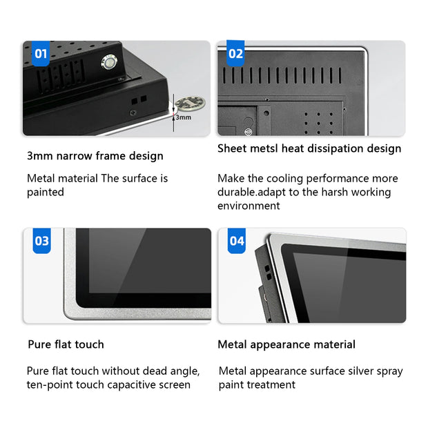 13.3 15.6 18.5 Inch industrial panel pc tablet computer all-in-one pc with capacitive touch screen wifi for win10 pro 1366x768