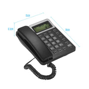Desktop Corded Landline Phone Fixed Telephone with LCD Display Mute/ Pause/ Hold/ Flash/ Redial/ Hands Free/ Calculator Function