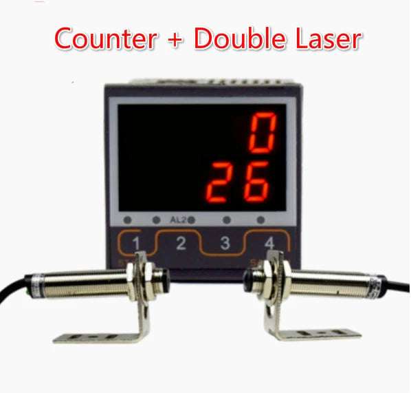 4 Digit Intelligent Industrial Counter Electronic Digital Display Running Water Conveyor Belt Counting Infrared Automatic Sensor