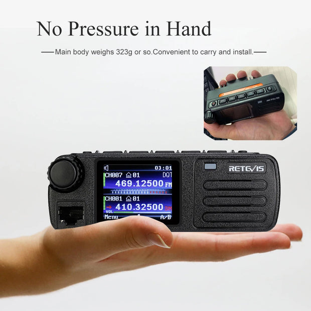 Retevis RT73 Car Radio Mobile Ham Radio VHF UHF Autoradio DMR Digital Mobile Radio Station GPS Transceiver Base for Camping
