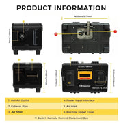 ToolBox 8KW 12V&24V 110-240V Diesel Air Heater With Bluetooth APP&Thermostatic Parking Night heater for Car RV Camper Tent