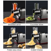 250W 5 in 1 Electric Vegetable Slicer Shredder Automatic Salad Shooter Machine Carrot Cabbage Cutter Multifunctional Kitchen Tool
