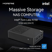 MOREFINE M10S Mini pc N150 (up to 3.6GHz)12GB DDR5 RAM 16TB M.2 SSD Dual 2.5G LAN Business Mini Desktop Computer 4K WiFi6 BT5.2