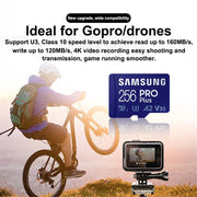 Samsung Pro Plus Memory Card 512GB 256GB 128GB U3 V30 A2 High Speed UHS-I Class 10 TF Card Memory Card Pro PLUS Micro SD Card
