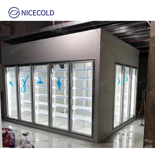 Supermarket Refrigerator Display Freezer Glass Door Electric Heating Glass Doors For Walk In Cooler