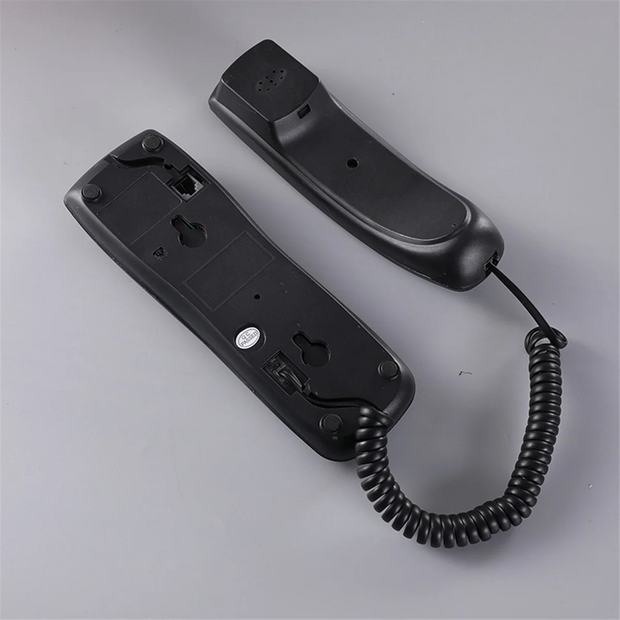 Wall Phone, Wired Phone, Landline Phone, Home Phone, Small Extension, Small Hang-Up Extension, Hotel Home Office Black