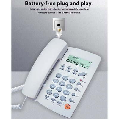 Corded Phone With Caller ID Display Desk Wired Fixed Phone Telephone For Home Or Office Landline Telephone Desk Phone