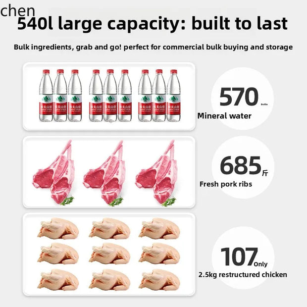 HXL Freezer Large Capacity Frozen Display Refrigerated Fresh-keeping Glass Horizontal Ice Cream Cabinet
