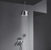 Brushed Gold Bathroom Shower Faucet Set 2 Way Rainfall Bathtub Mixer Hot Cold Water Mixed Tap ceiling arm Embedded Box