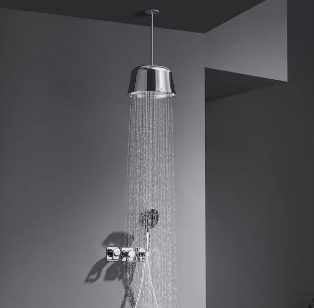 Brushed Gold Bathroom Shower Faucet Set 2 Way Rainfall Bathtub Mixer Hot Cold Water Mixed Tap ceiling arm Embedded Box