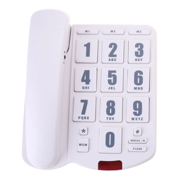 1pc Big Button Landline Phone Desktop Telephone Loud Ringtone Fixed Home Phone for Elderly and Visually Impaired PK3000