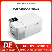PHILIPS TB5101G 12 Volt Fridge, 25 Litre Car Fridge, 12/24 V DC Car Electric Fridge, Compressor Cool Box for Car, Truck