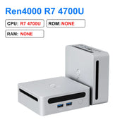2025 GenMachine New Mini PC Ren4000 4700U AMD Ryzen7 4700U CPU  2.0GHz Up to 4.1GHz Windows 10/11 DDR4 64GB WiFi6 NUC gaming pc