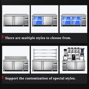 Stainless Steel Refrigerator Commercial Refrigerator Under Counter Fridge Food Freezer