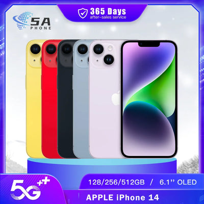 Original Unlocked APPLE iPhone 14 5G Mobile Phone 128G/256G/512GB ROM 6.1" Super Retina OLED 12MP Face ID NFC A15 IOS SmartPhone