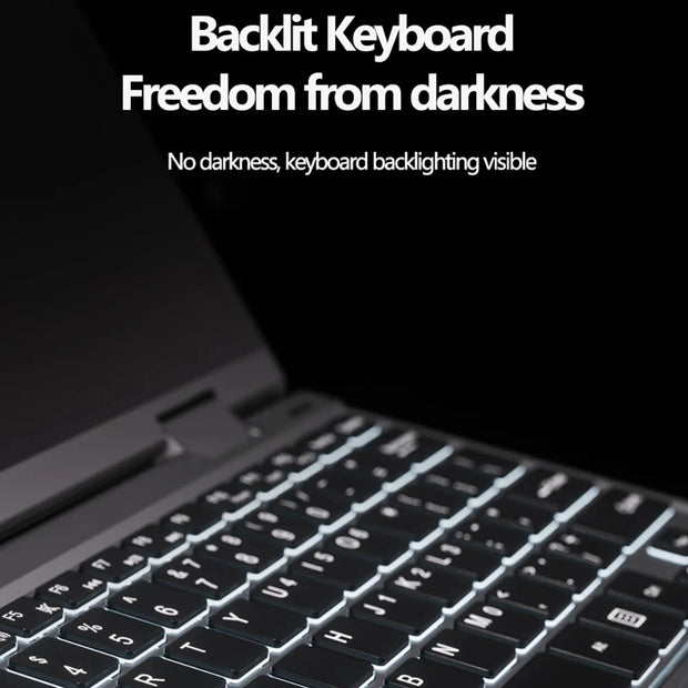 【DR-S1】Touchscreen Laptop Intel N95 16GB DDR5 Computer 10.9'' 360° Fold 2TB SSD M.2 Backlit Keyboard Mini Laptop Notebook