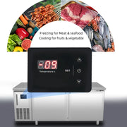 8-Door Stainless Steel Workbench Refrigeration Equipment LED Light Freezer Under Counter Fridge For Display Cooler