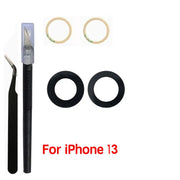 1 Set Back Camera Lens Glass For iPhone Xs 11 12 13 mini 14 15 Plus Pro Max Rear Camera Repairing Parts With 3m Glue & Tools