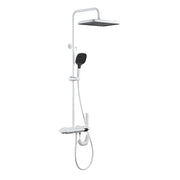 Luxury Smart LED Bathroom Showers Wall Mounted Four Function Thermostatic Rainfall Shower Set