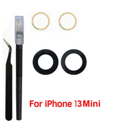 1 Set Back Camera Lens Glass For iPhone Xs 11 12 13 mini 14 15 Plus Pro Max Rear Camera Repairing Parts With 3m Glue & Tools