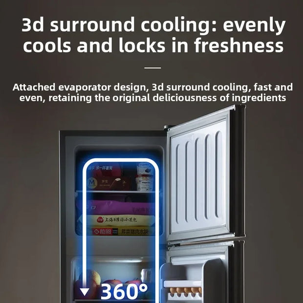 Household Mini Refrigerator for Rental Dormitory First-class Energy-saving Refrigerator Office Refrigerator with Deep Freezer