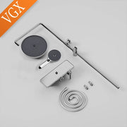 VGX Bathroom Shower System Set Modern Shower Faucet Set 3-way Rainfall  Shower Set Shower Mixer Crane with Hand Shower Set Grey