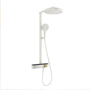 VGX White Shower System Set Bathroom Shower Faucet Set 3-way Rainfall Shower Set Shower Mixer Crane with Hand Shower Set Grey