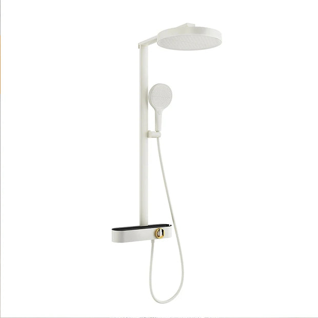VGX White Shower System Set Bathroom Shower Faucet Set 3-way Rainfall Shower Set Shower Mixer Crane with Hand Shower Set Grey