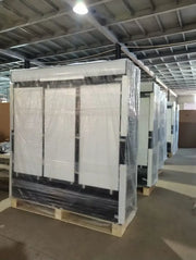 Commercial Three Glass Doors Display Chiller Fridge Transparent Electric Refrigerator Supermarket 3 Door Fan Cooling Freezer