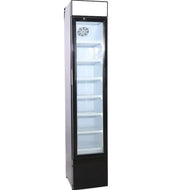 Slim Refrigerator 315L  air Cooling Glass Door Freezer Upright Double Temperature Fridge Free Print logo Defrost Defog Freezer
