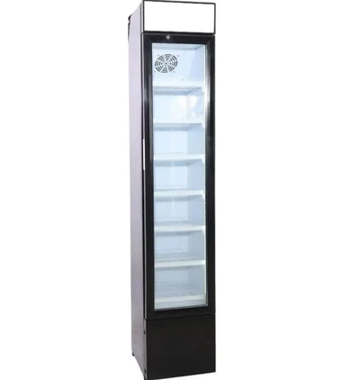 Slim Refrigerator 315L  air Cooling Glass Door Freezer Upright Double Temperature Fridge Free Print logo Defrost Defog Freezer