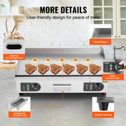 SucceBuy 26/30inch Commercial Electric Griddle 4400W Countertop Flat Top Grill BBQ Plate Grill 122℉-572 ℉for Home Restaurant