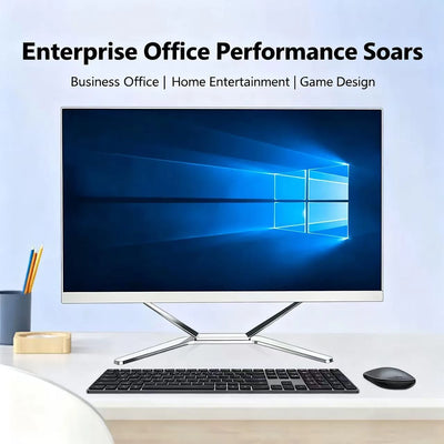 22 Inch Core I7 CPU  8G DDR4 256G 512SSD All in One PC Desktop Computer WiFi Blue-tooth Speaker with Keyboard and Mouse