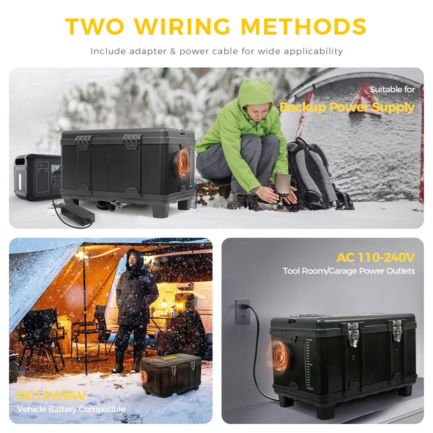ToolBox 8KW 12V&24V 110-240V Diesel Air Heater With Bluetooth APP&Thermostatic Parking Night heater for Car RV Camper Tent