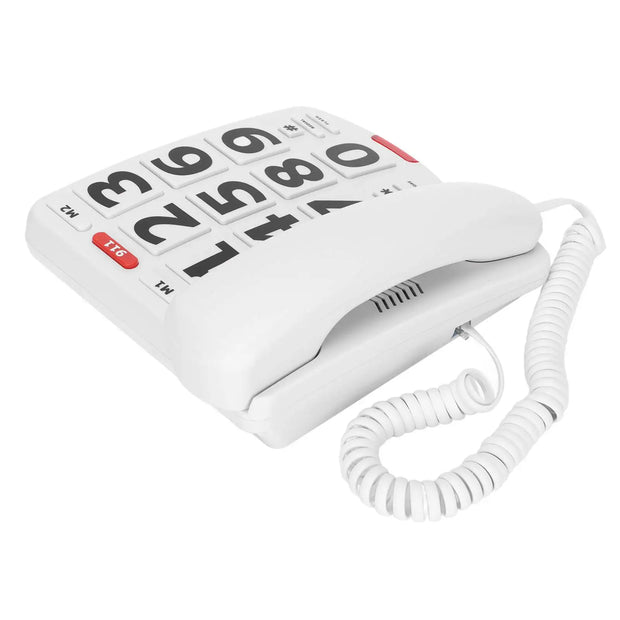Universal Big Button Phone Wired Big Button Landline Phone with Easy to Read Big Buttons and Super Loud Ringtones for Elderly