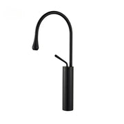 Luxurious Creative Bathroom Basin Faucet Brass Deck Mounted Matte Black White Mixer Taps Hot and Cold Bathroom Sink Faucet