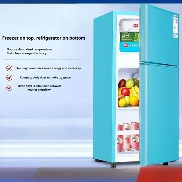Household Small Refrigerator with Deep Freezers Rental Room Double Door Fridge Freezer First Level Energy Saving Refrigerator Z