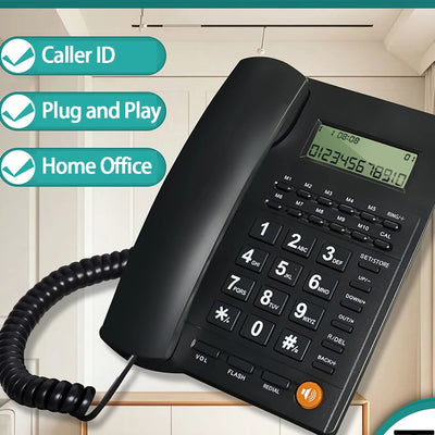 New Landline Telephone Desktop Telephone Fixed Telephone Caller Telephone Front Desk Home Office with Call Display Telephon