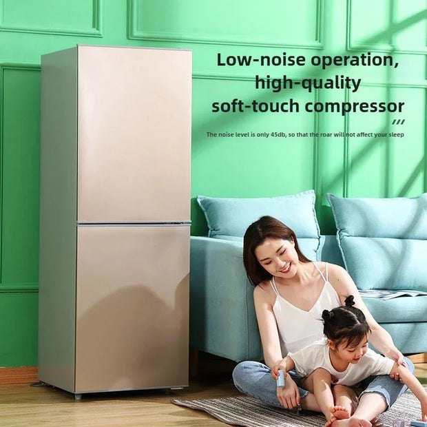 large capacity Refrigerator Dormitory Rental Room Double Door Freezer Refrigerator First Level Energy Saving Silent Refrigerator