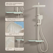 Luxury Stainless Steels Bathroom Shower Set Smart LED Digital Display Thermostatic Shower System Set Bathtub Rain Showers Faucet