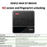 AOOSTAR GEM12+ Mini PC AMD Ryzen 7 PRO 8845HS 5.1GHz 32GB DDR5 1TB SSD Radeon 780M WiFi6 BT5.2 USB4 HDMI2.1 Mini PC Windows 11