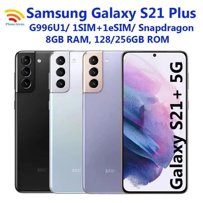 C Samsung Galaxy S21 Plus S21+ 5G G996U1 6.7" 8GB RAM 128/256GB ROM Snapdragon 888 Processor NFC Octa Core Unlocked Smartphone