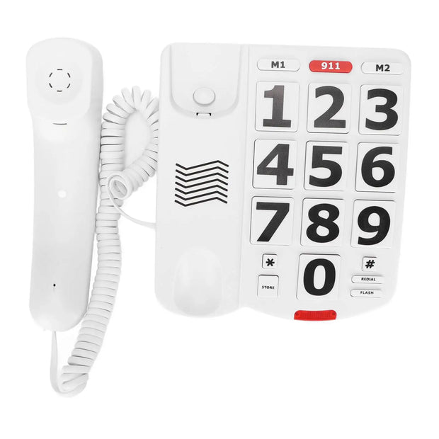 Big Button Phone Wired Big Button Landline Phone with Easy to Read Big Buttons and Super Loud Ringtones for Elderly Home Office