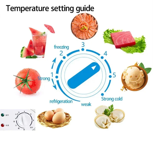 43L Freezer Refrigerator Mini Fridge Vertical Commercial Home Use Mixed Deep Freezer Cabinet Congelador Container 220V/50Hz
